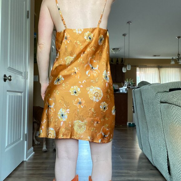 Floral Silk Dress - Picture 2 of 4